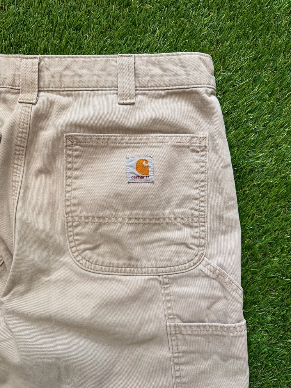 Cream Carhartt carpenter pants
